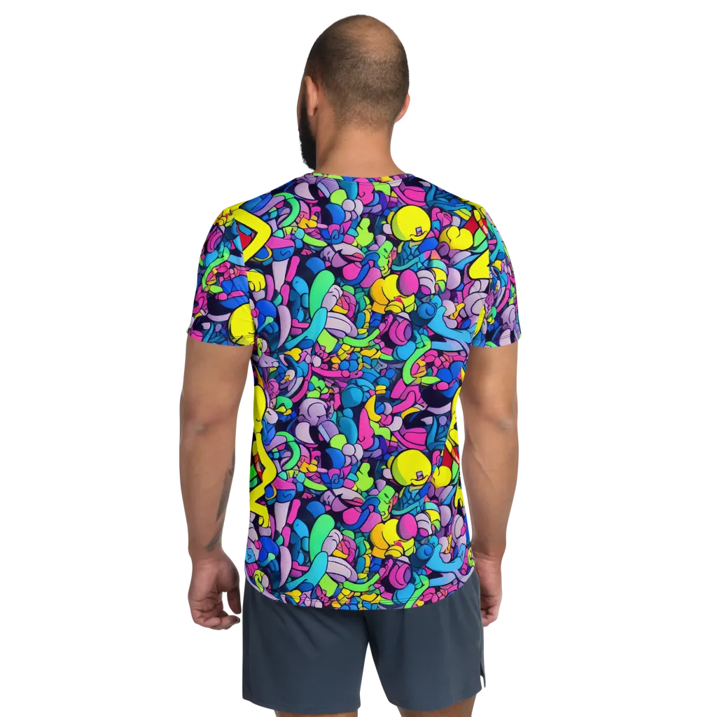 Radiant Revelation on Men's Athletic T-Shirt — Back