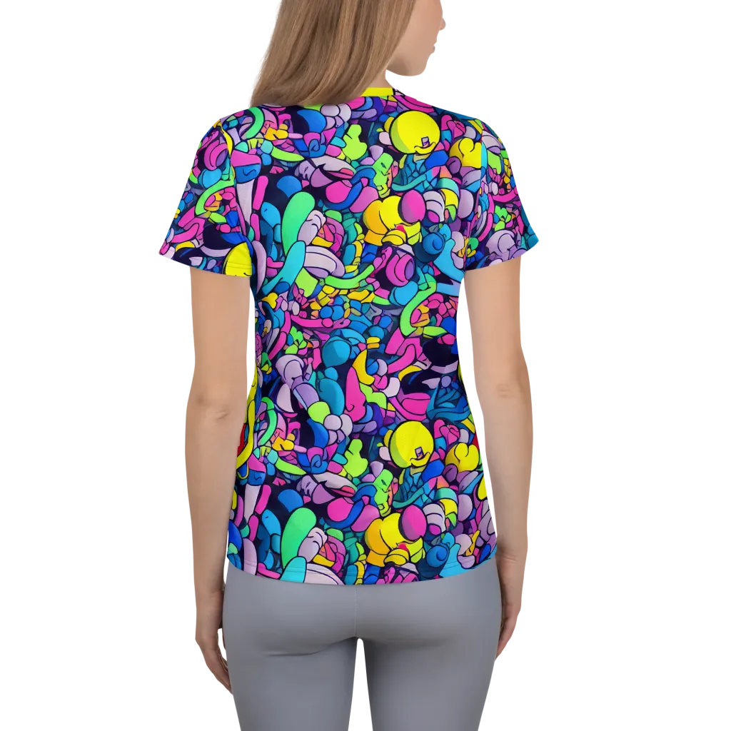 Radiant Revelation on Women's Athletic T-Shirt — Back