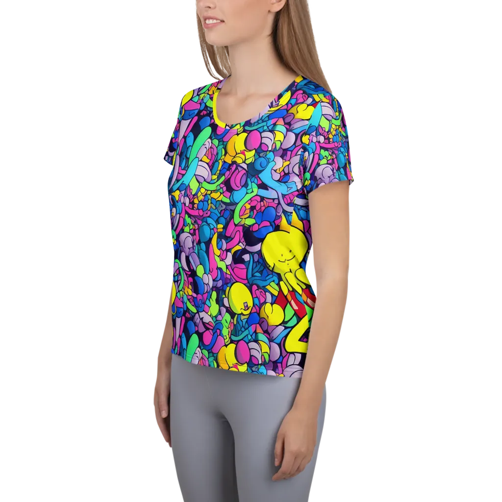 Radiant Revelation on Women's Athletic T-Shirt — Left