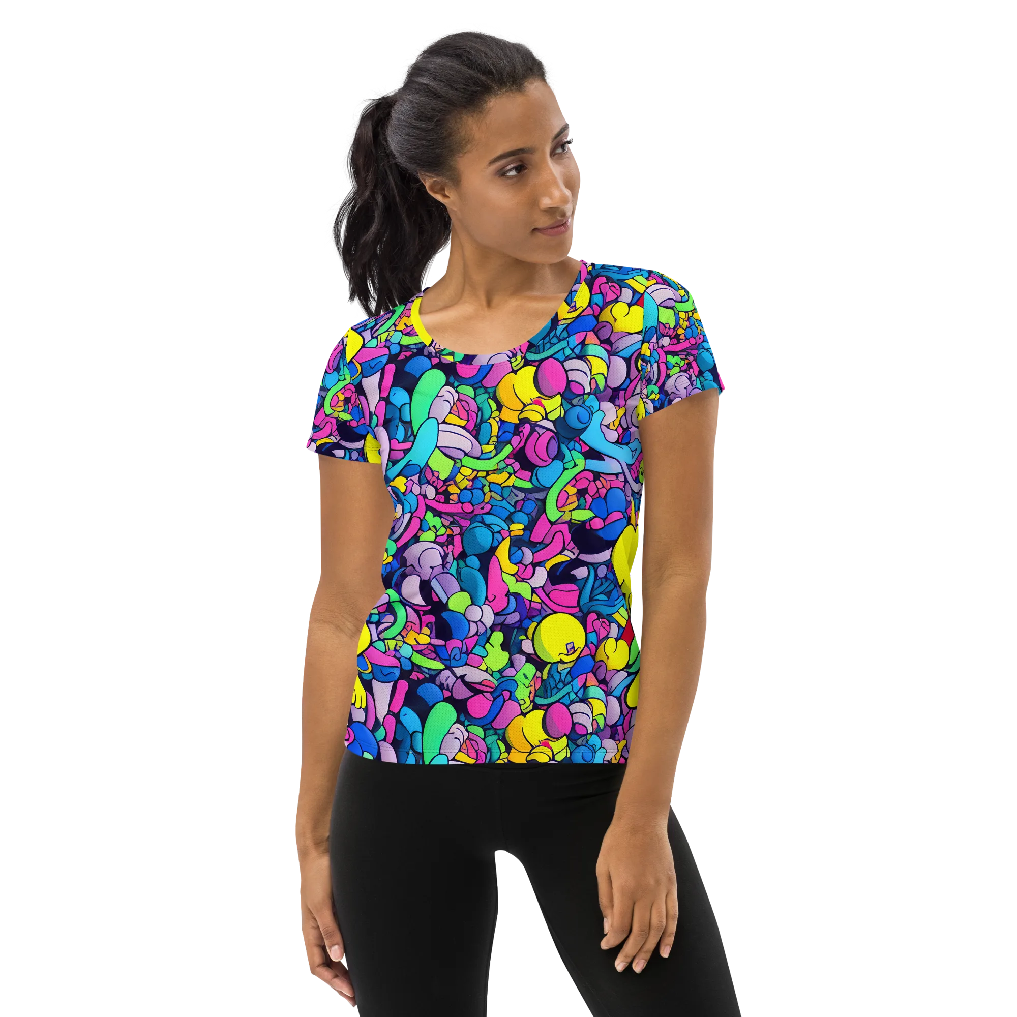 Radiant Revelation on Women's Athletic T-Shirt — Front