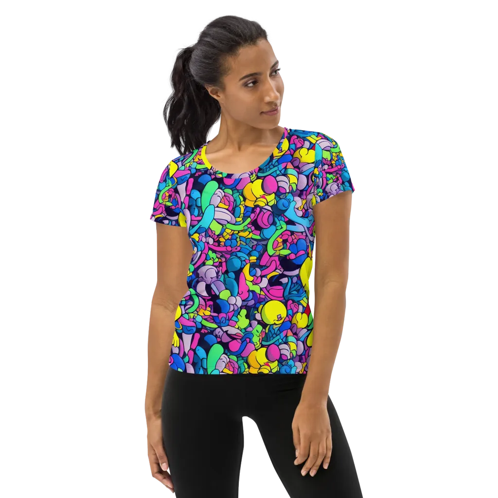 Radiant Revelation on Women's Athletic T-Shirt — Front