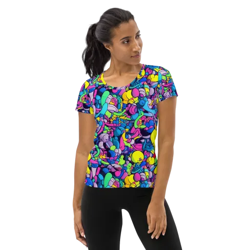 Radiant Revelation on a Women's Athletic T-Shirt