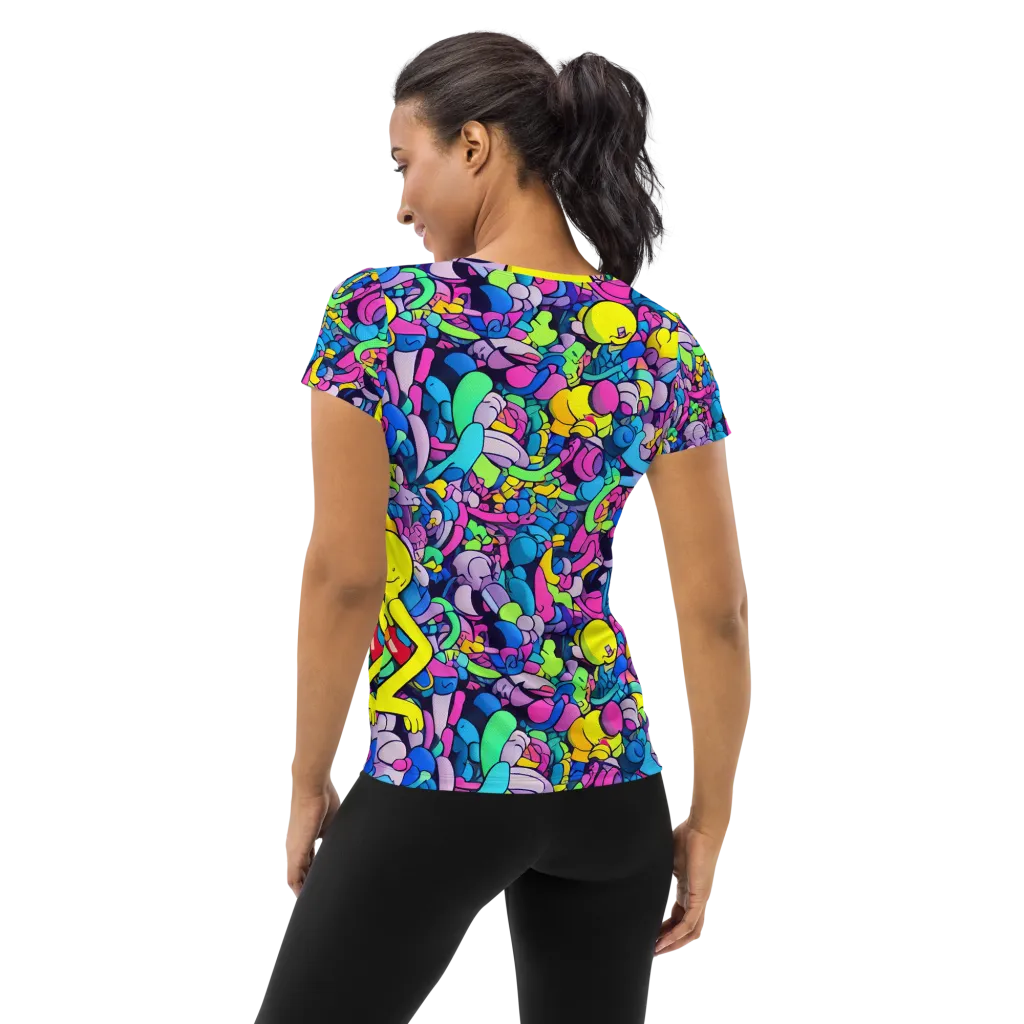 Radiant Revelation on Women's Athletic T-Shirt — Back