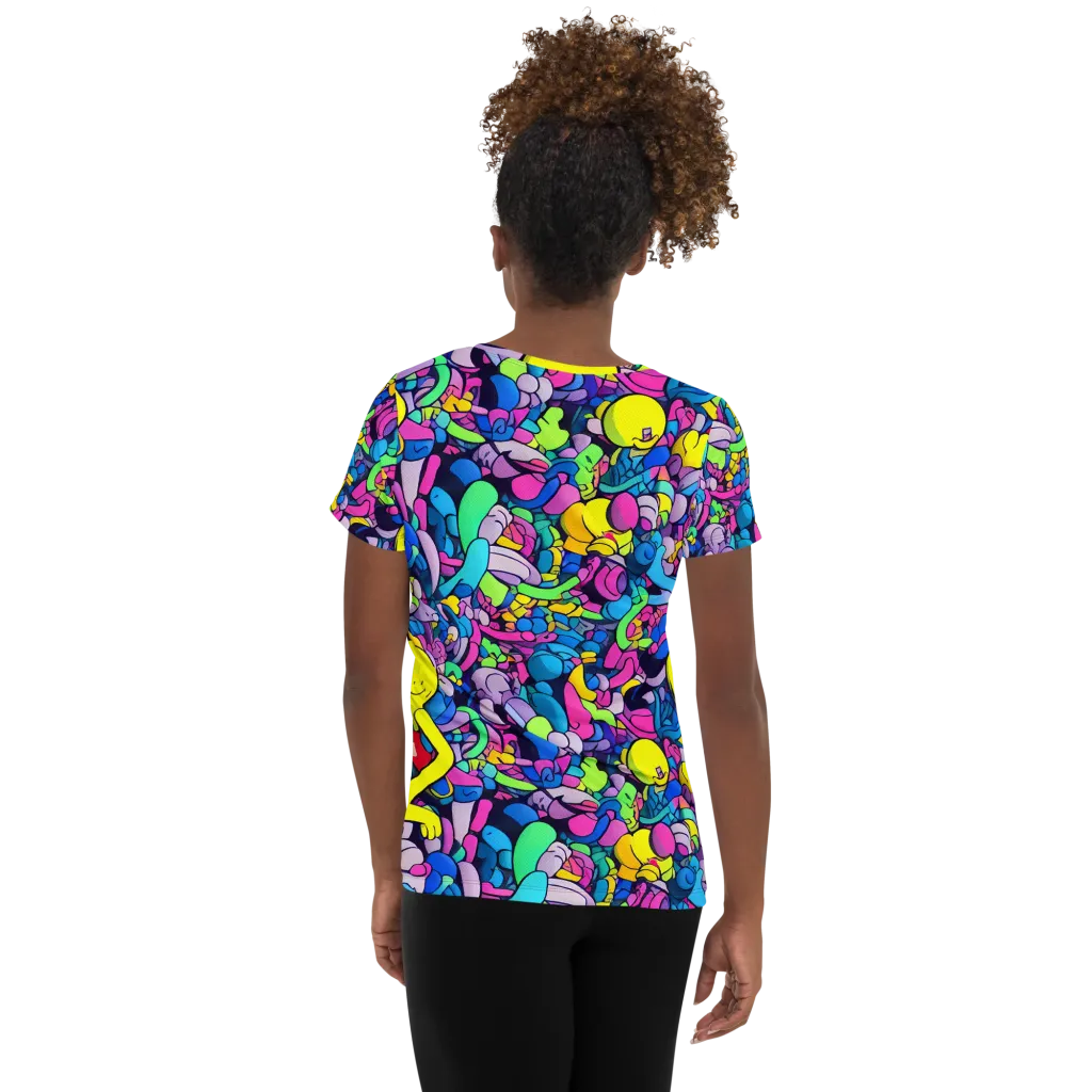 Radiant Revelation on Women's Athletic T-Shirt — Back