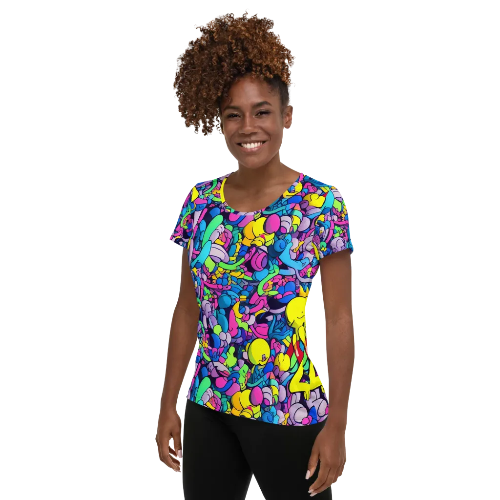 Radiant Revelation on Women's Athletic T-Shirt — Left