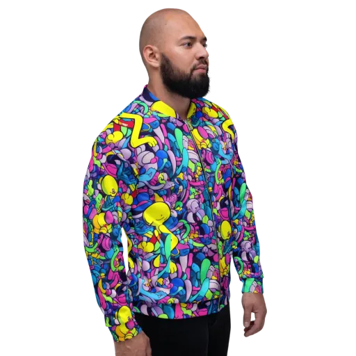 Radiant Revelation on a Bomber Jacket