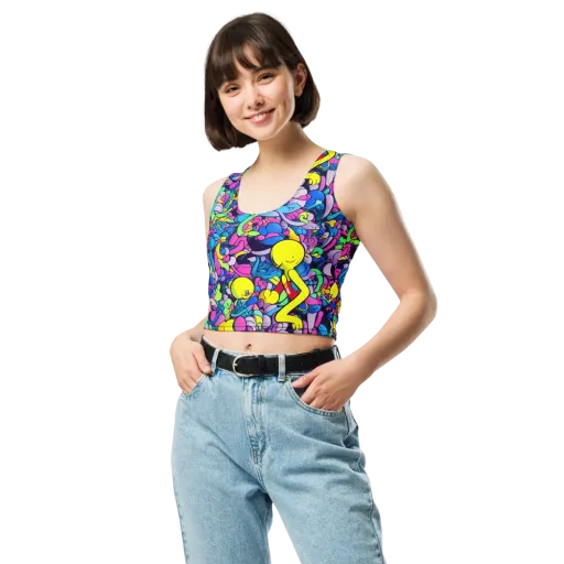 Radiant Revelation on a Crop Top
