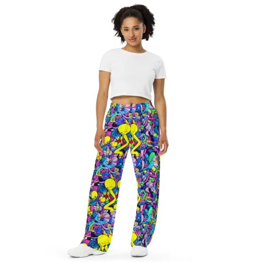 Radiant Revelation on a Wide-Leg Pants