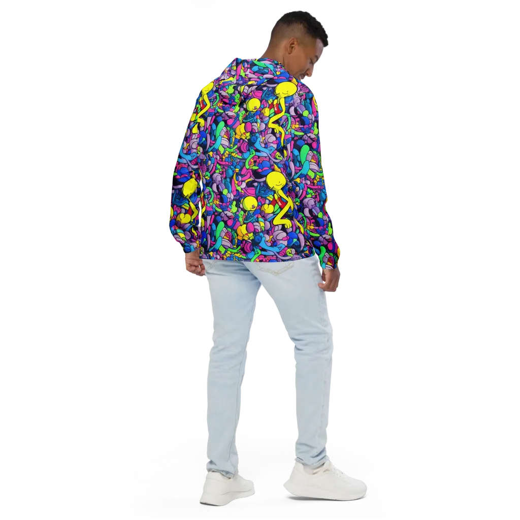 Radiant Revelation on Men's Windbreaker — Back
