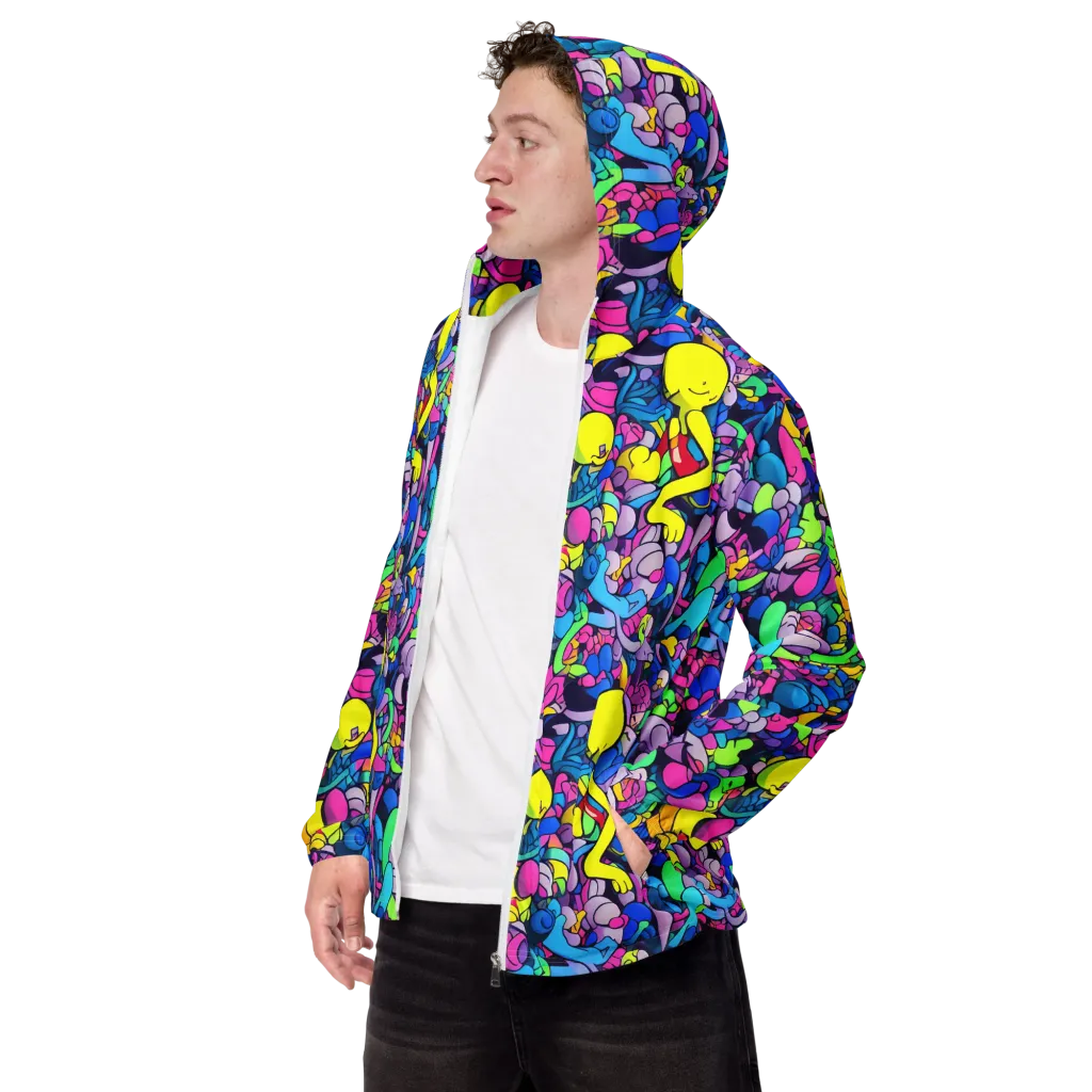 Radiant Revelation on Men's Windbreaker — Left Front