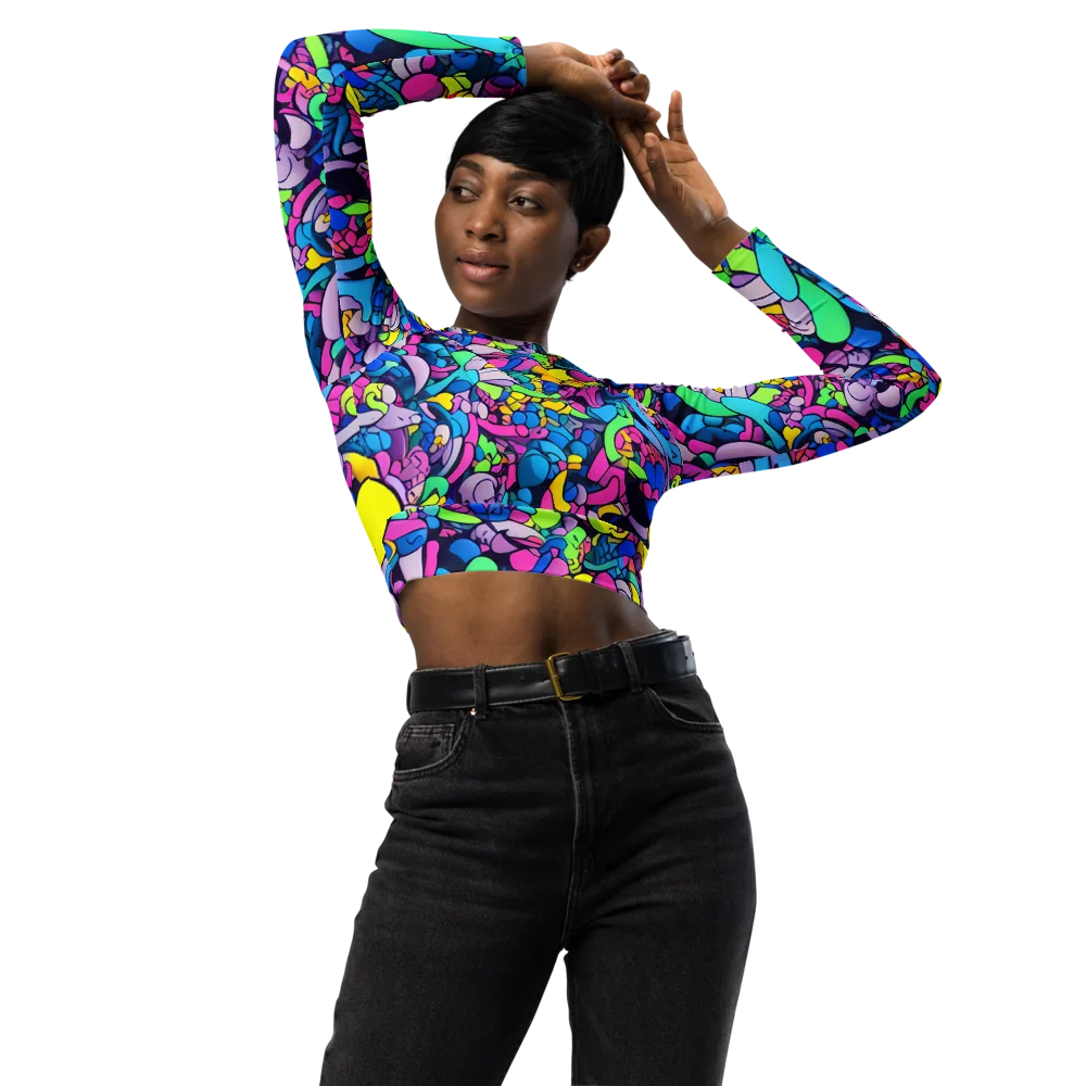 Radiant Revelation on Long Sleeve Crop Top — Front