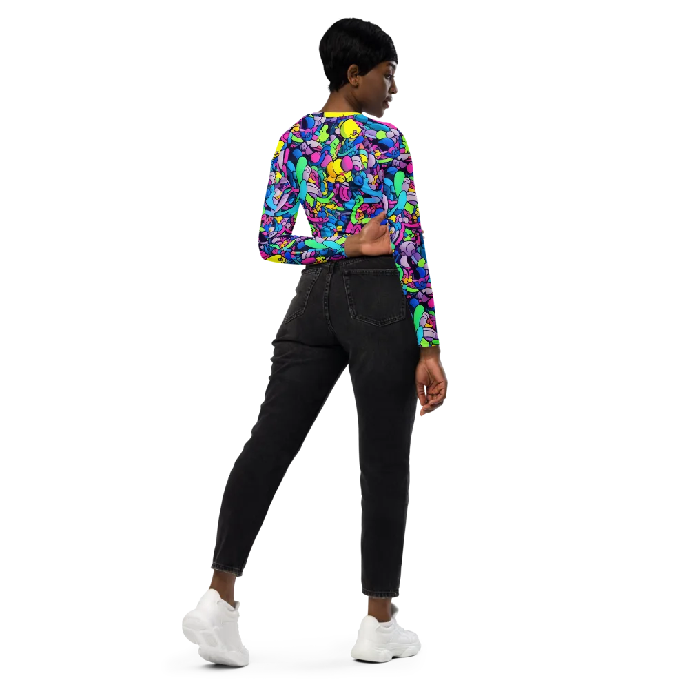 Radiant Revelation on Long Sleeve Crop Top — Right Back
