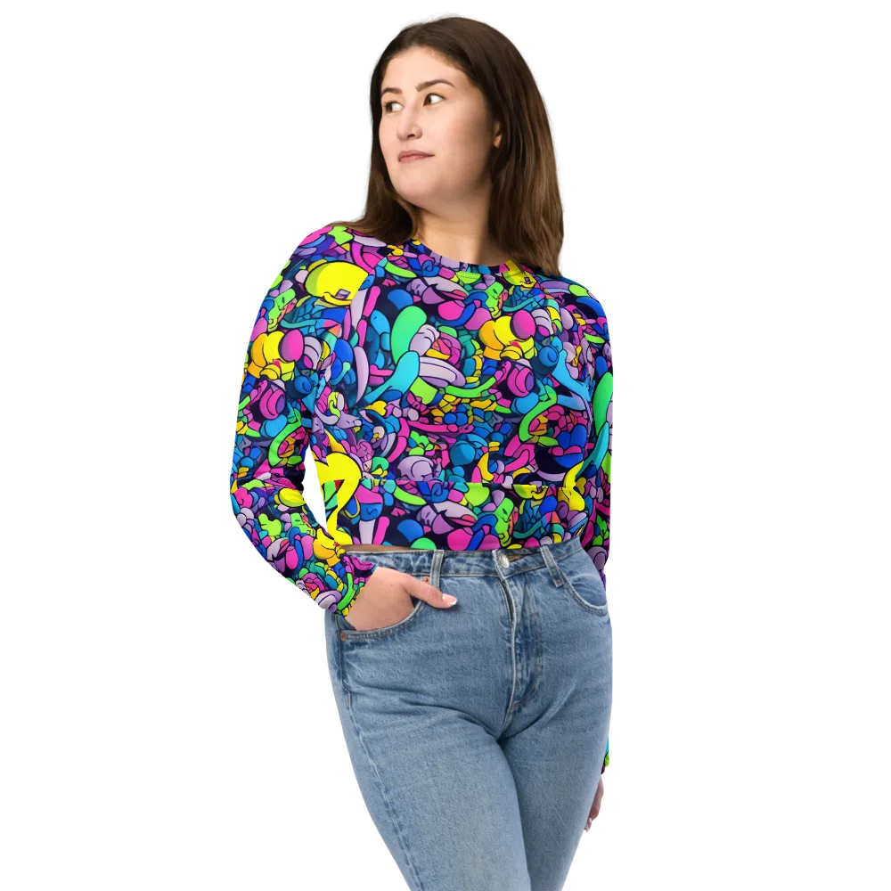 Radiant Revelation on Long Sleeve Crop Top — Front