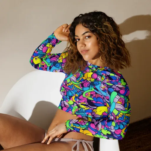 Radiant Revelation on a Long Sleeve Crop Top