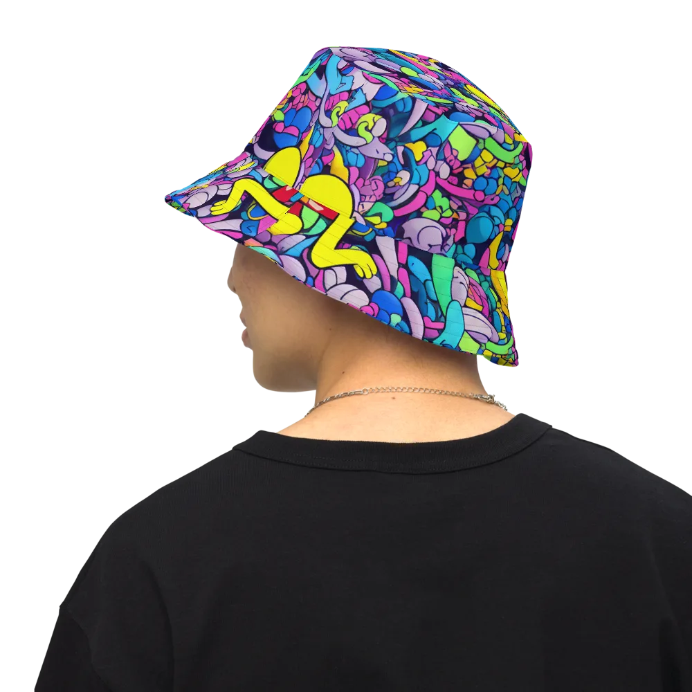 Radiant Revelation on Reversible Bucket Hat — Back Inside