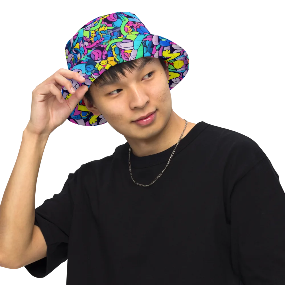 Radiant Revelation on Reversible Bucket Hat — Front Inside