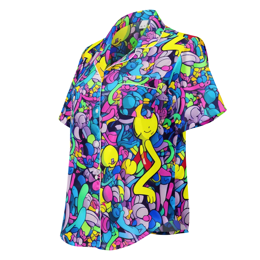 Radiant Revelation on Women's Short Sleeve Pajama Top — Left Front