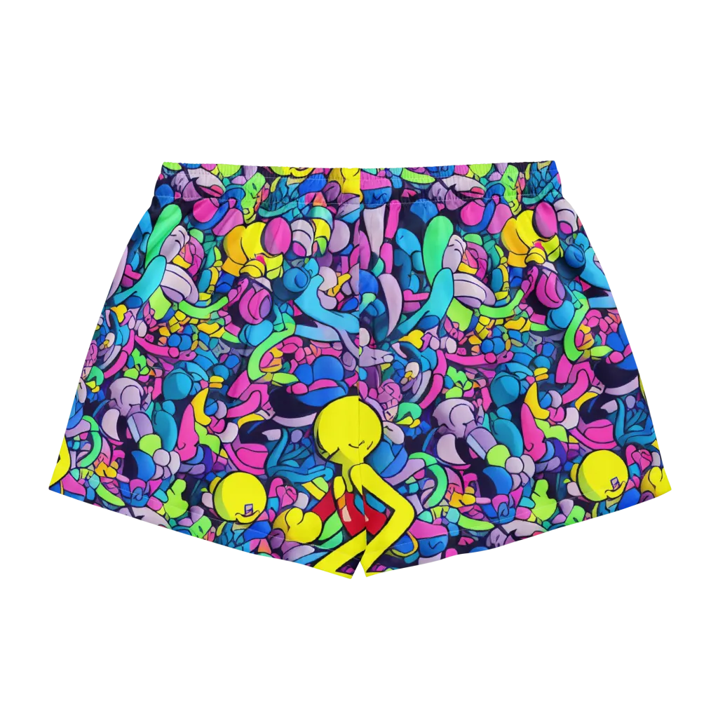 Radiant Revelation on Women's Pajama Shorts — Back