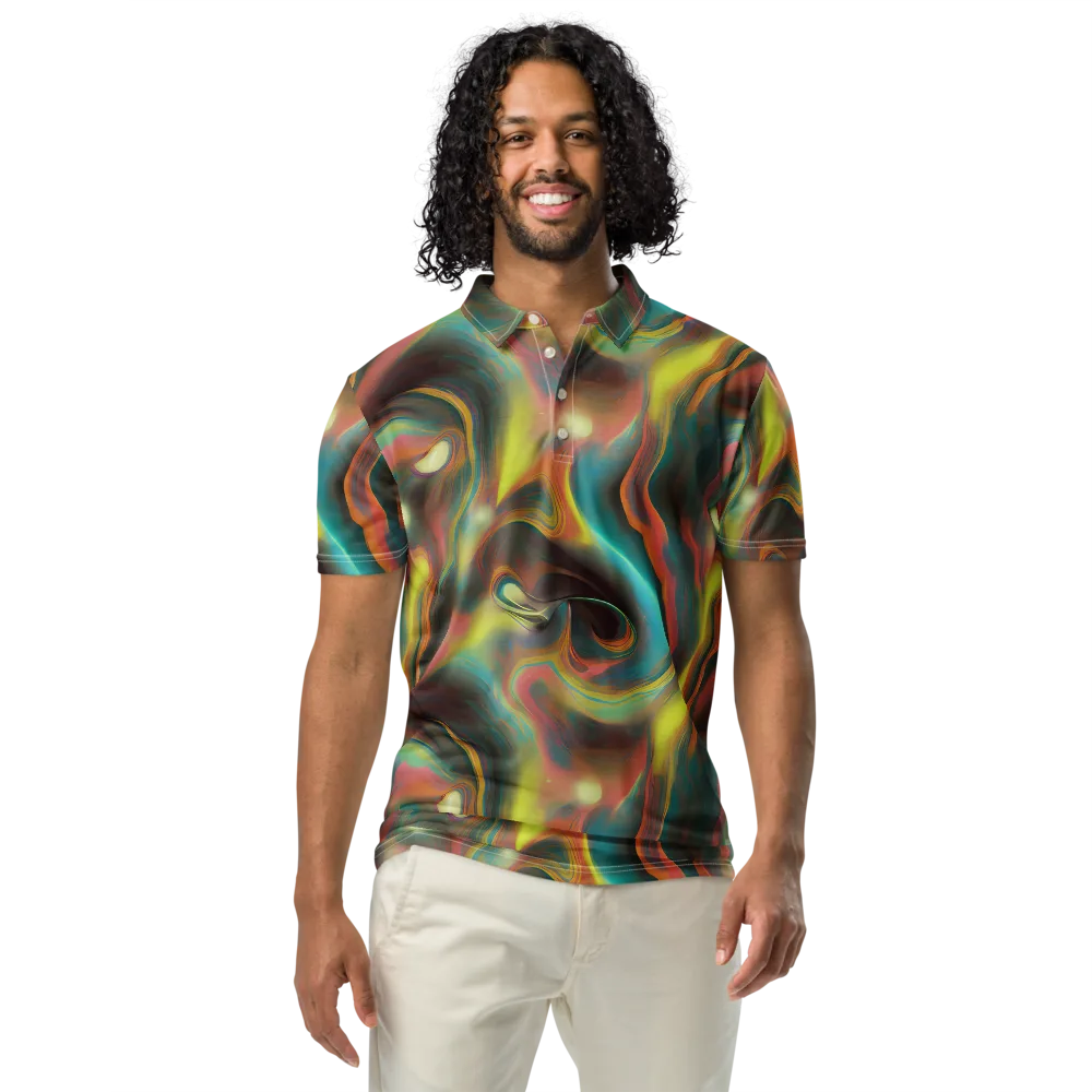 Soulfire Embrace on Men's Slim Fit Polo Shirt — Front