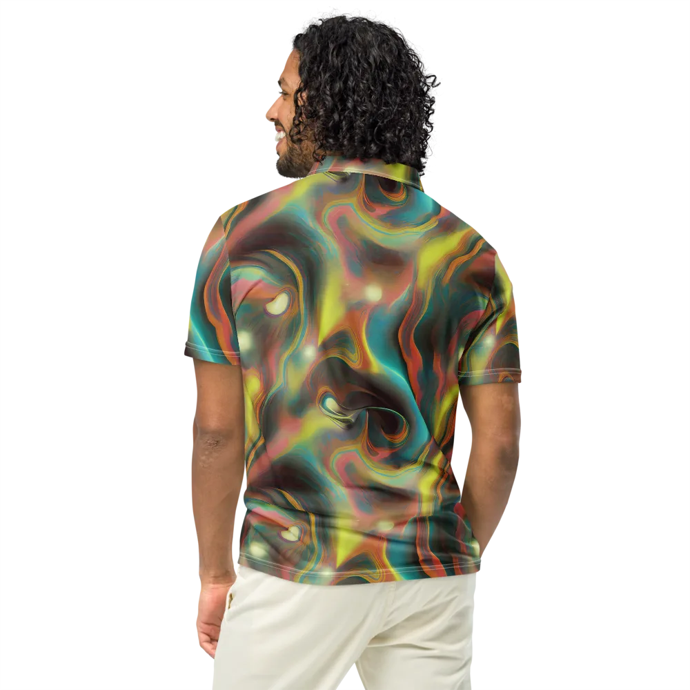 Soulfire Embrace on Men's Slim Fit Polo Shirt — Back