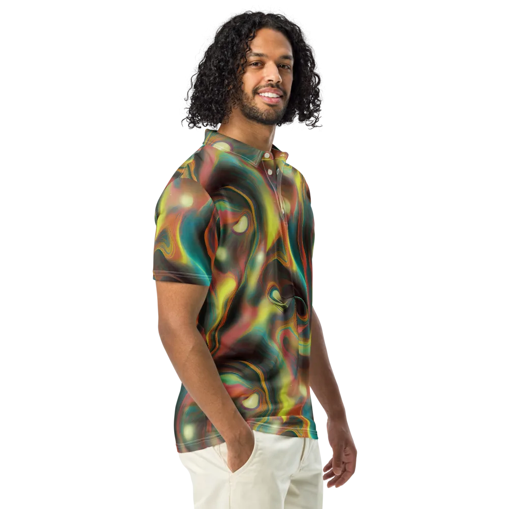 Soulfire Embrace on Men's Slim Fit Polo Shirt — Right Front