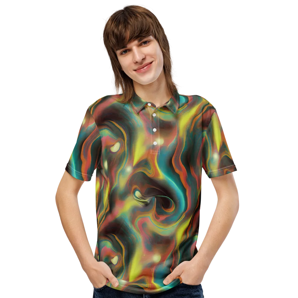 Soulfire Embrace on Men's Slim Fit Polo Shirt — Front