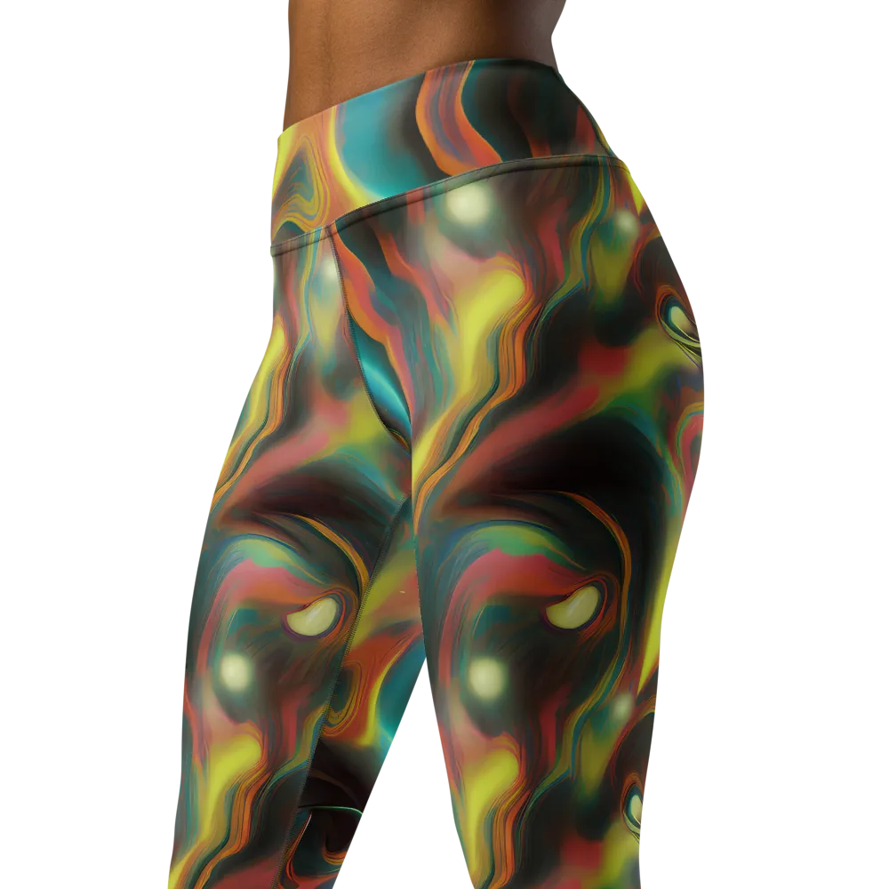 Soulfire Embrace on Yoga Leggings — Left Front