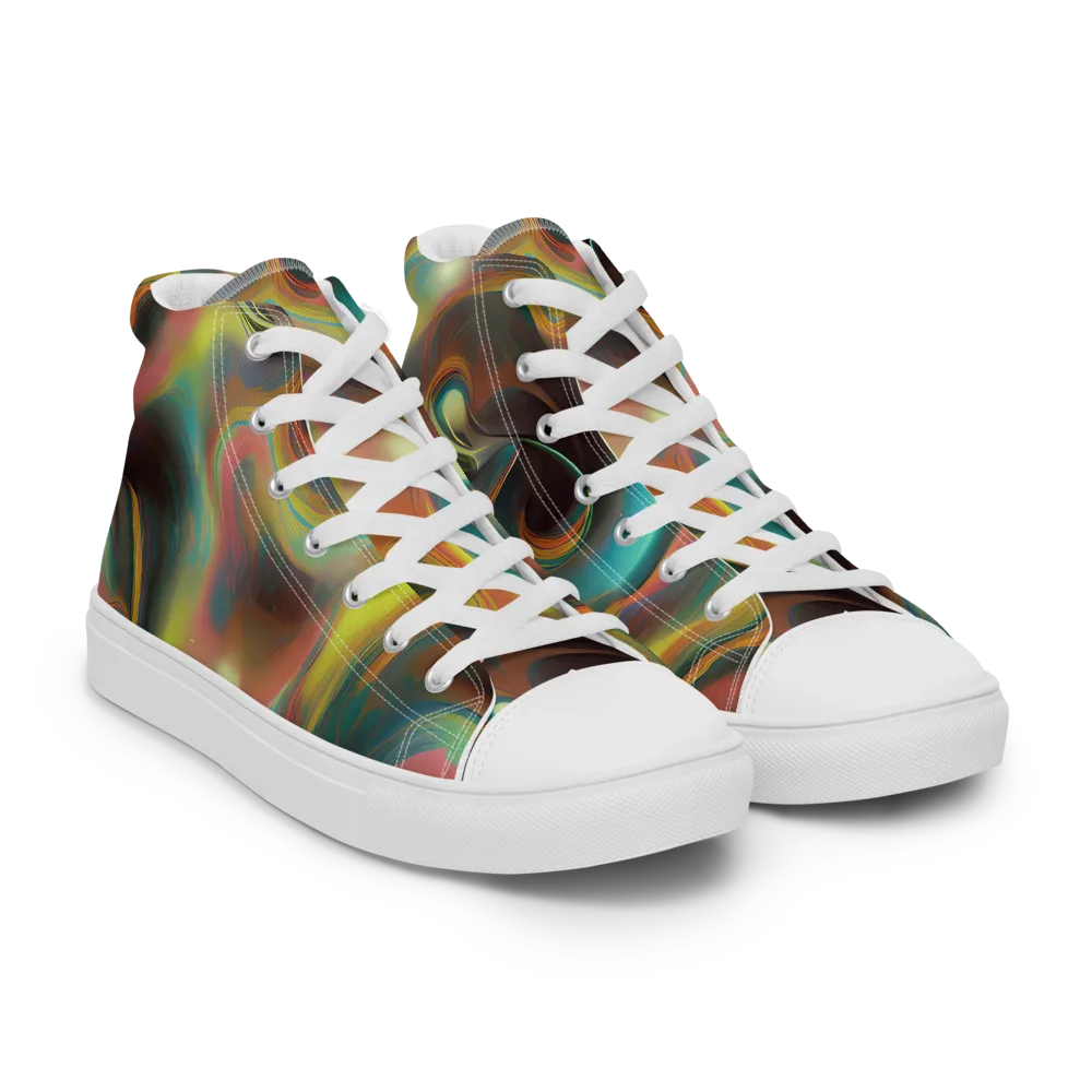 Soulfire Embrace on Men's High Top Canvas Shoes — Right Front