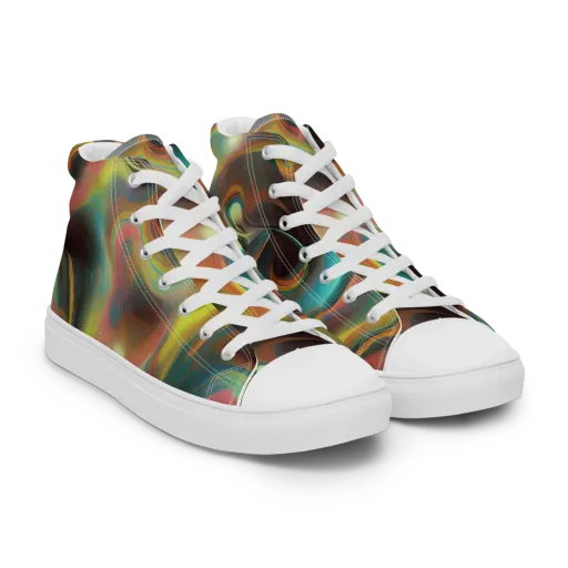 Soulfire Embrace on a Men's High Top Canvas Shoes