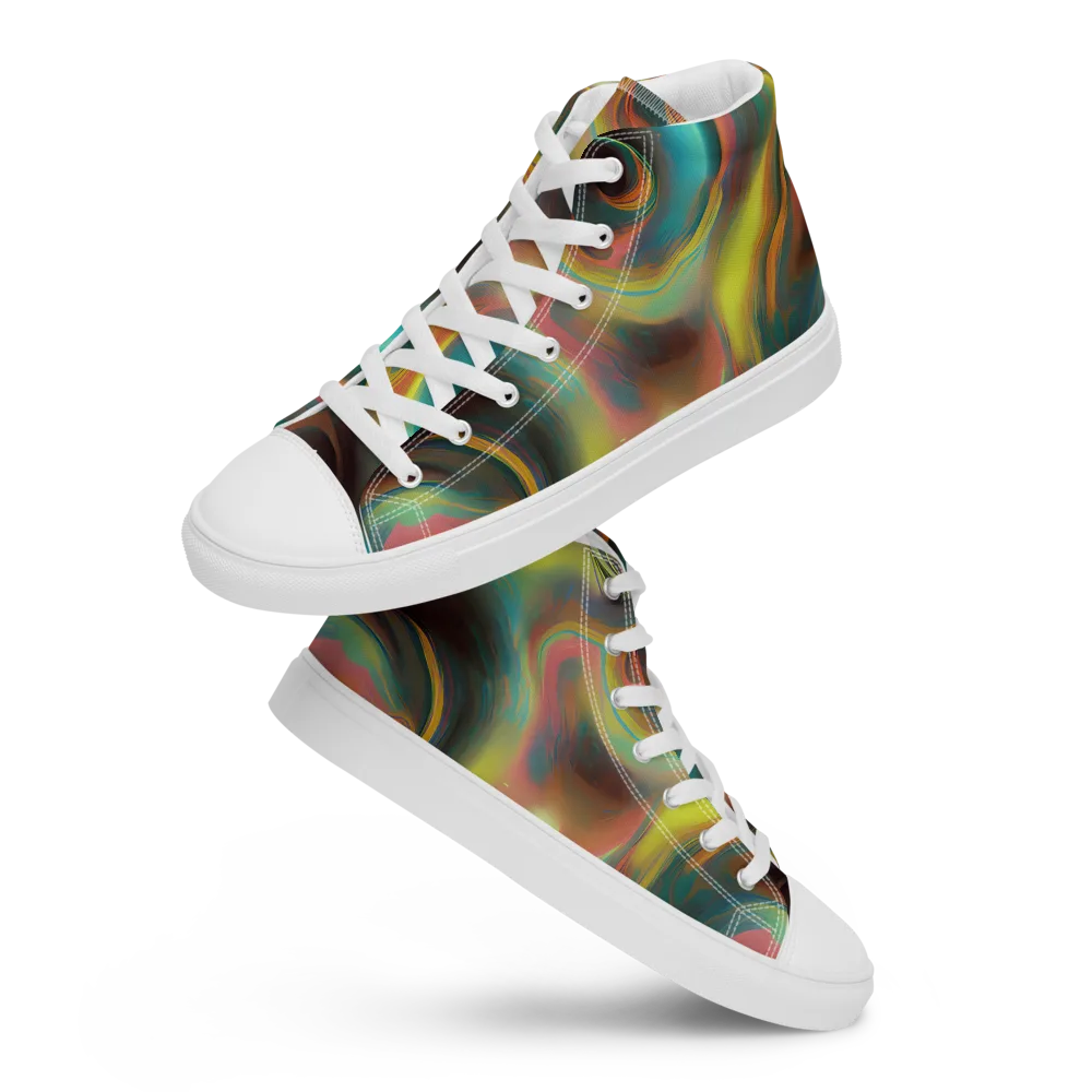 Soulfire Embrace on Men's High Top Canvas Shoes — Front
