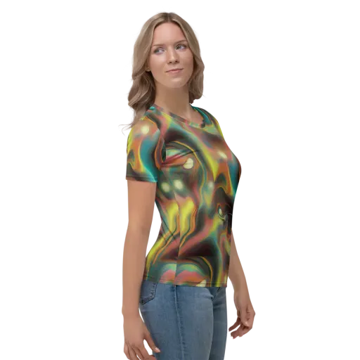 Soulfire Embrace on a Women's Crew Neck T-Shirt