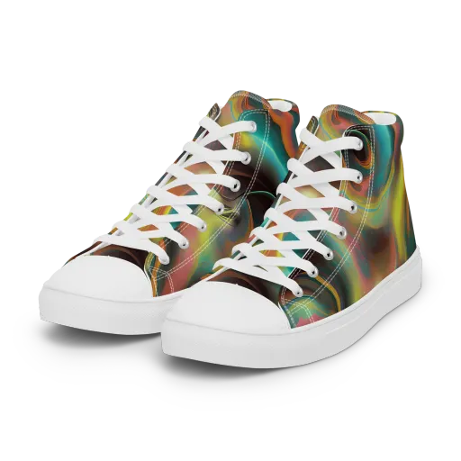 Soulfire Embrace on a Women's High Top Canvas Shoes