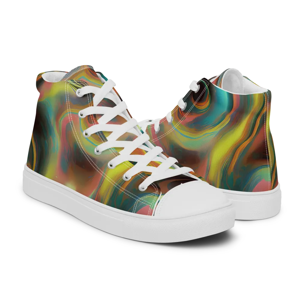 Soulfire Embrace on Women's High Top Canvas Shoes — Right