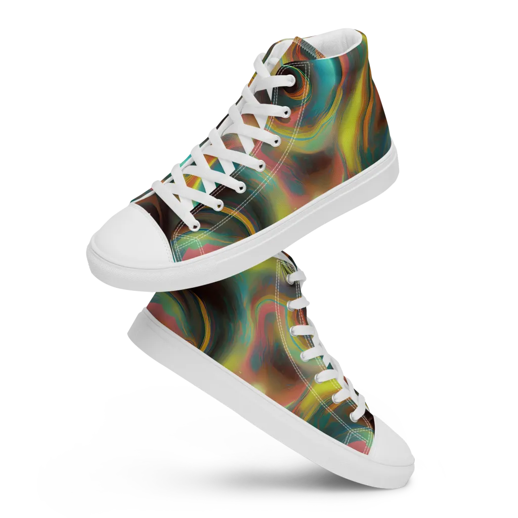 Soulfire Embrace on Women's High Top Canvas Shoes — Front