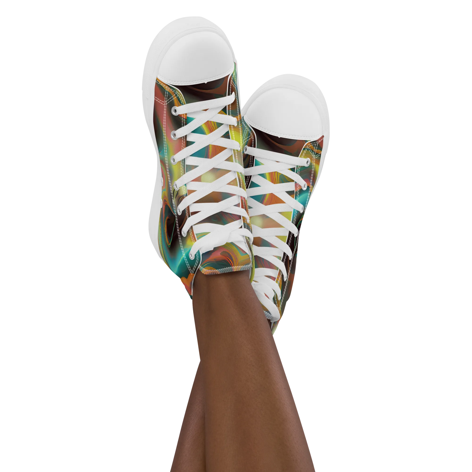 Soulfire Embrace on Women's High Top Canvas Shoes — Front