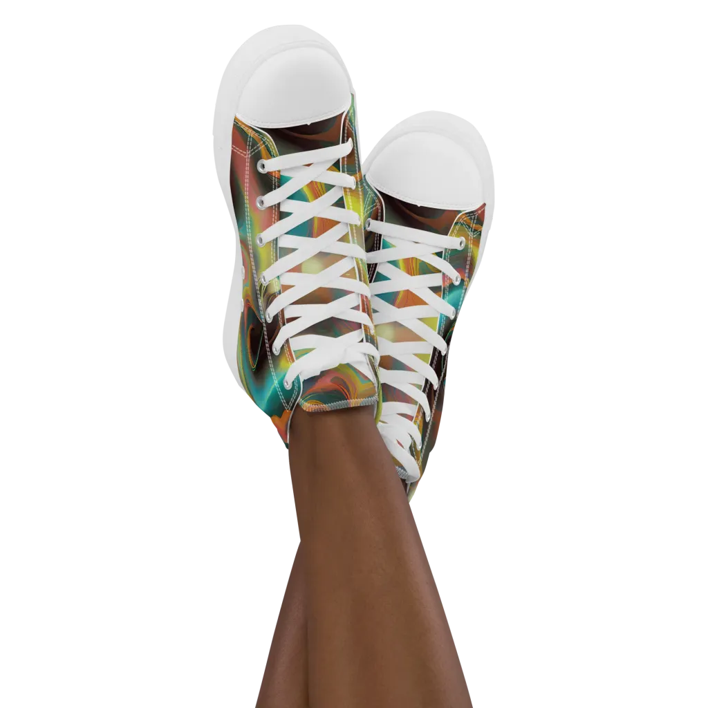 Soulfire Embrace on Women's High Top Canvas Shoes — Front