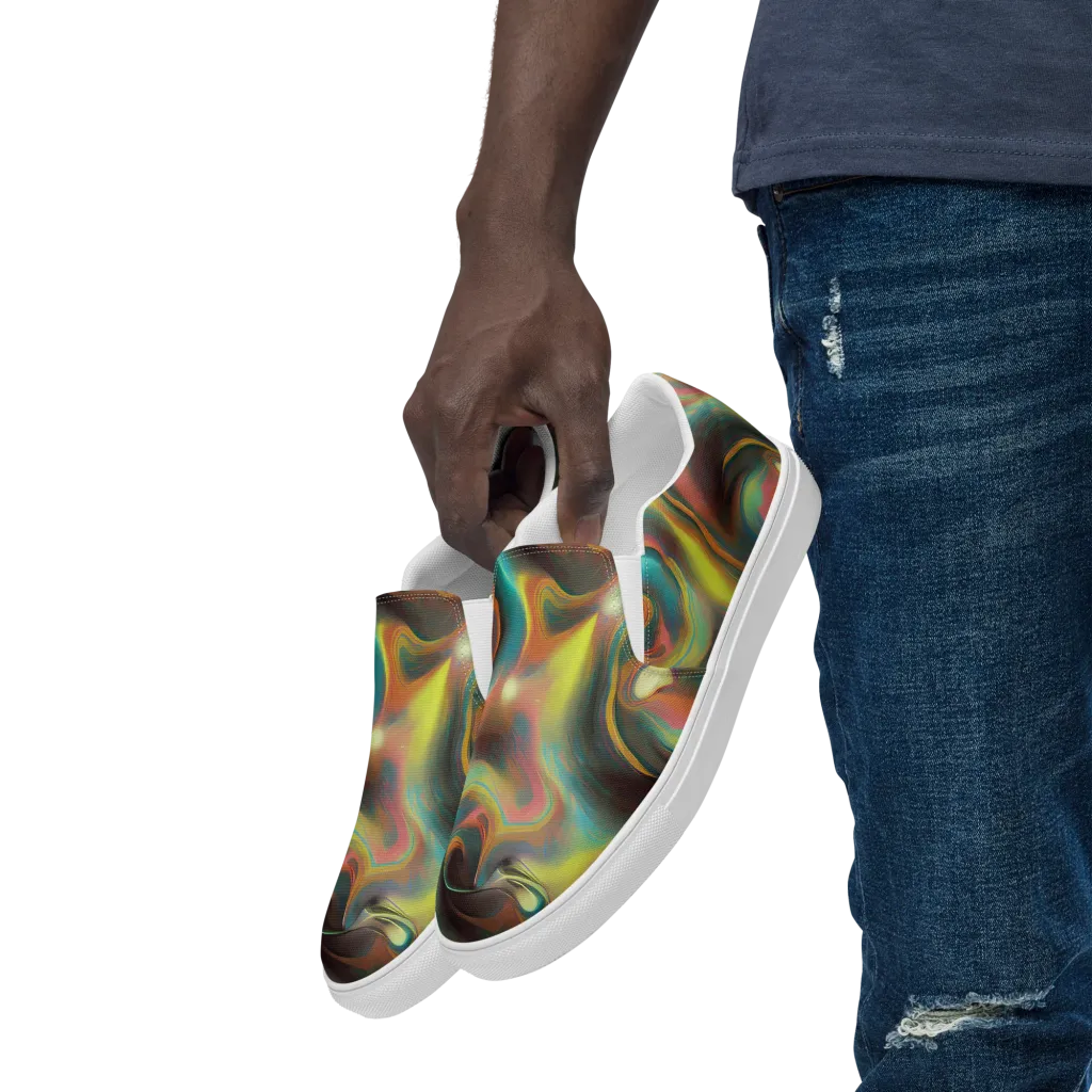 Soulfire Embrace on Men's Slip-On Canvas Shoes — Left Front