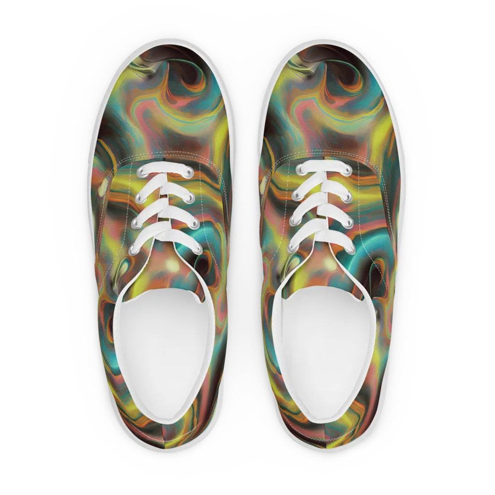 Soulfire Embrace on Men's Lace-Up Canvas Shoes — Front