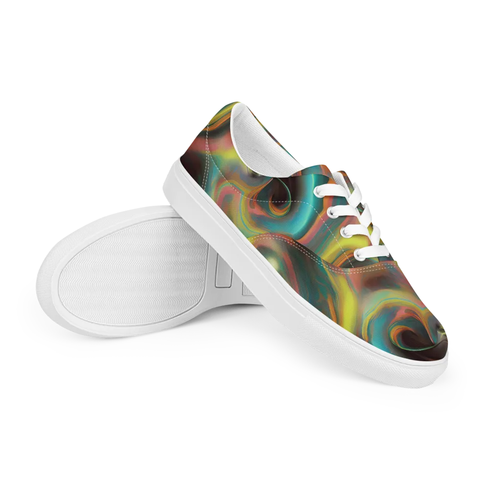 Soulfire Embrace on Men's Lace-Up Canvas Shoes — Right Front