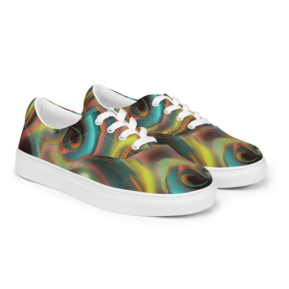 Soulfire Embrace on Men's Lace-Up Canvas Shoes — Right Front