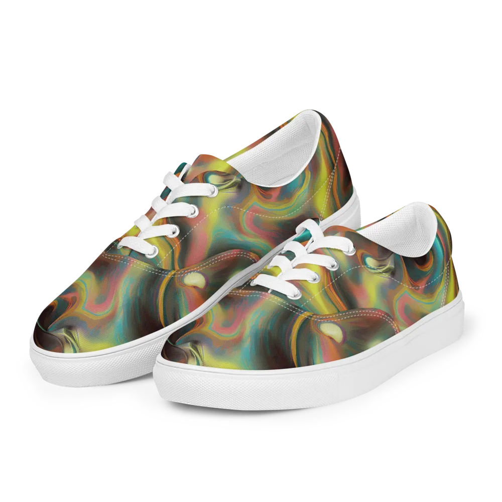 Soulfire Embrace on Men's Lace-Up Canvas Shoes — Left Front