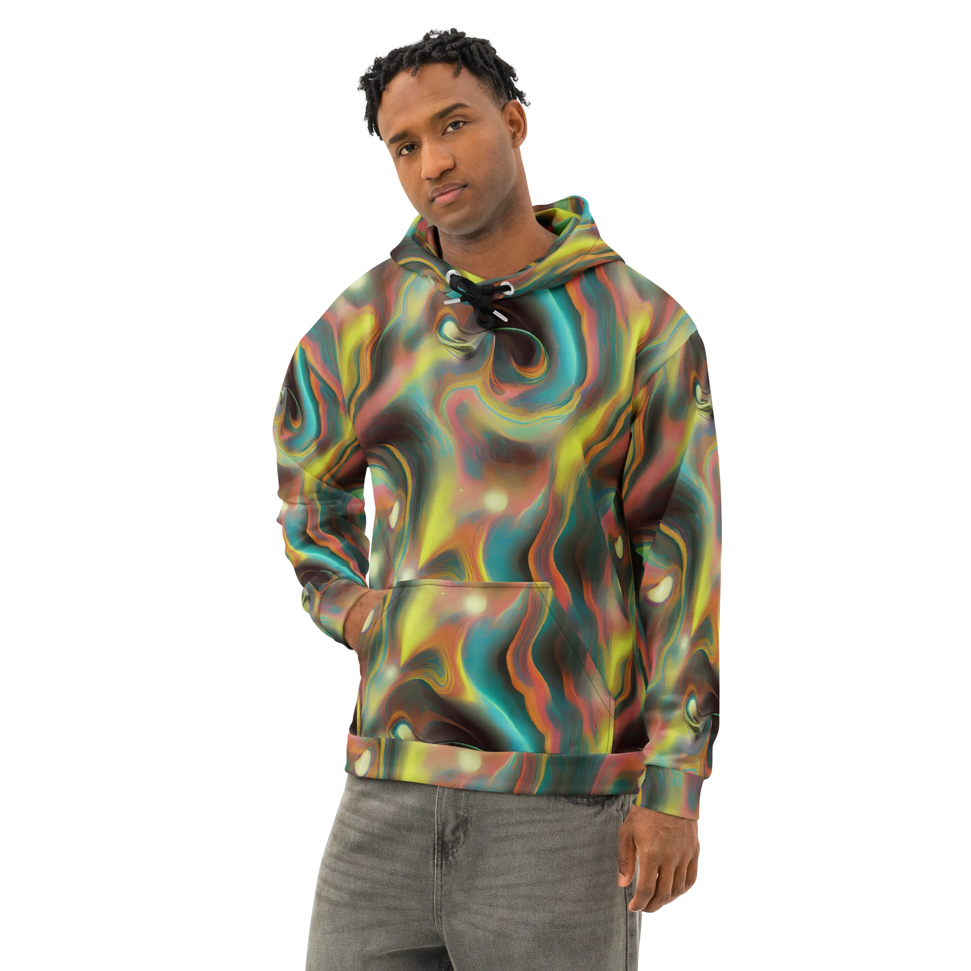 Soulfire Embrace on Cotton Hoodie — Left Front