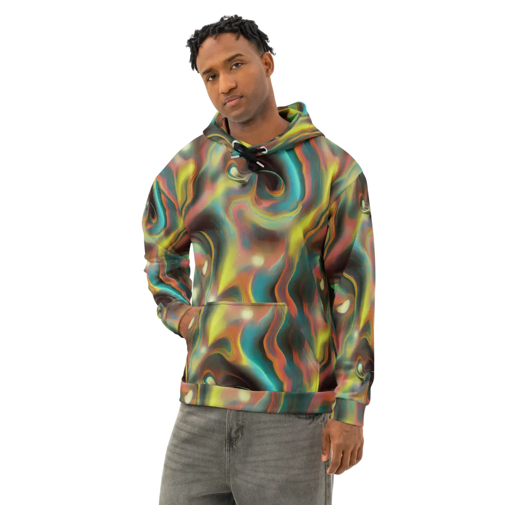 Soulfire Embrace on Cotton Hoodie — Left Front