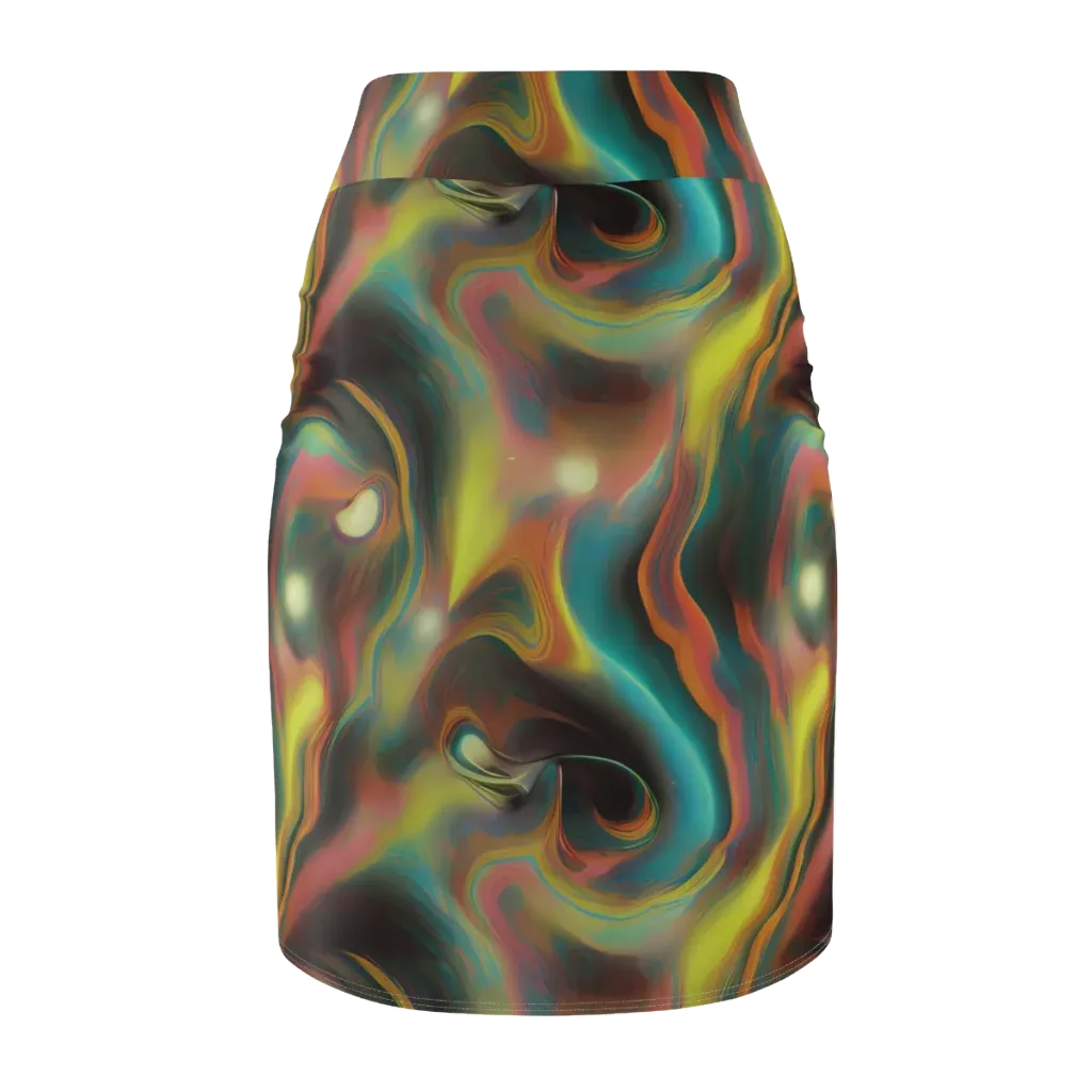 Soulfire Embrace on Pencil Skirt — Back