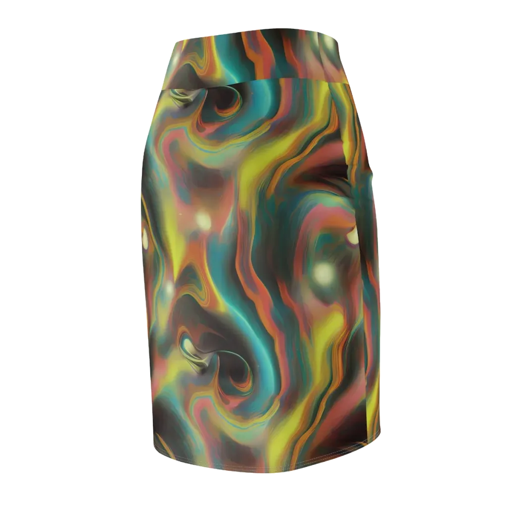 Soulfire Embrace on Pencil Skirt — Back Side