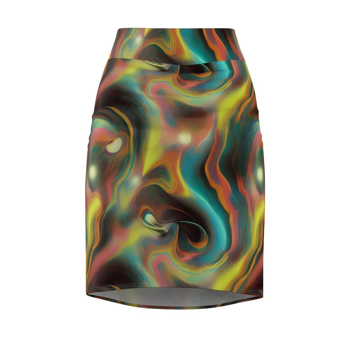 Soulfire Embrace on Pencil Skirt — Front