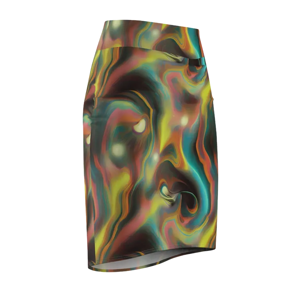 Soulfire Embrace on Pencil Skirt — Front Side