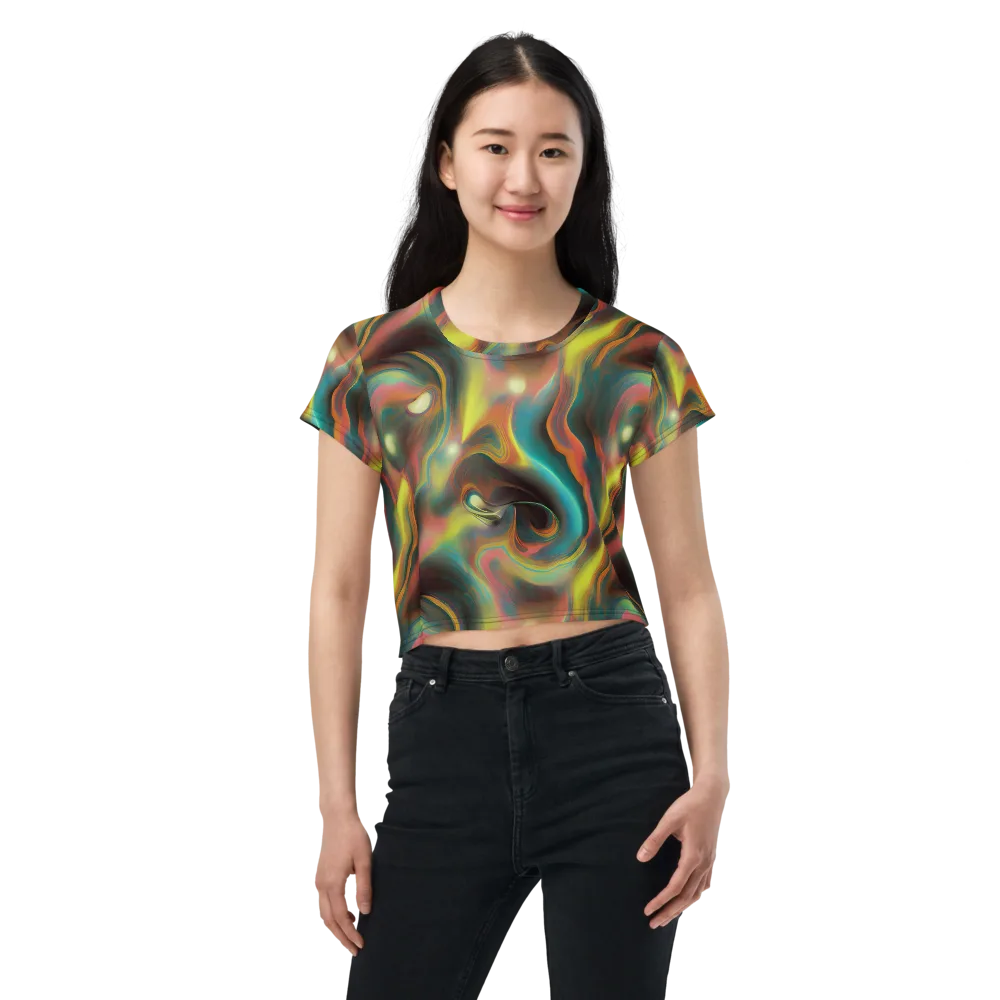 Soulfire Embrace on Crop Tee — Front