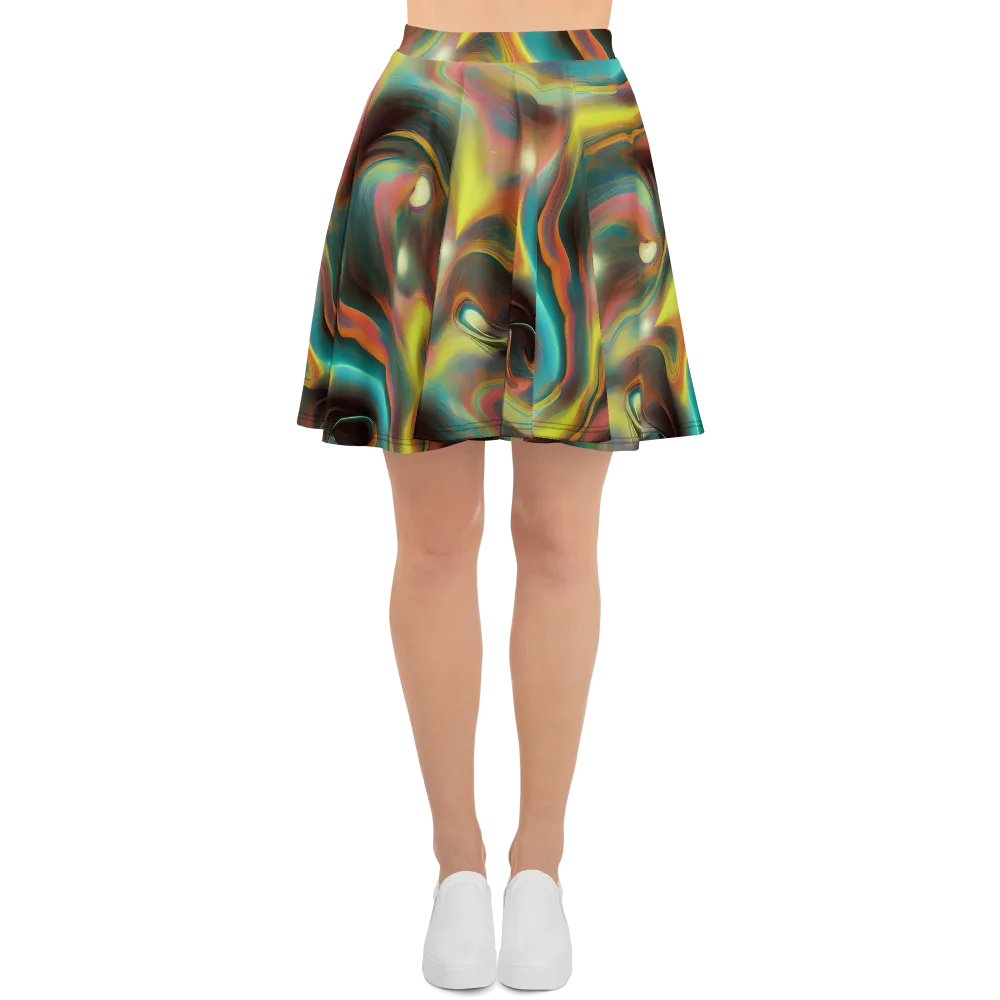 Soulfire Embrace on Skater Skirt — Front