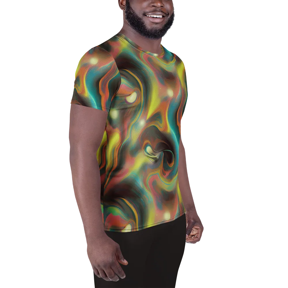 Soulfire Embrace on Men's Athletic T-Shirt — Right